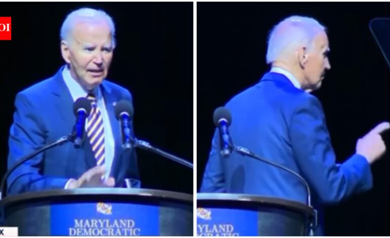 Joe Biden Speech: Watch: Joe Biden struggles to find stage exit after speech targeting Donald Trump