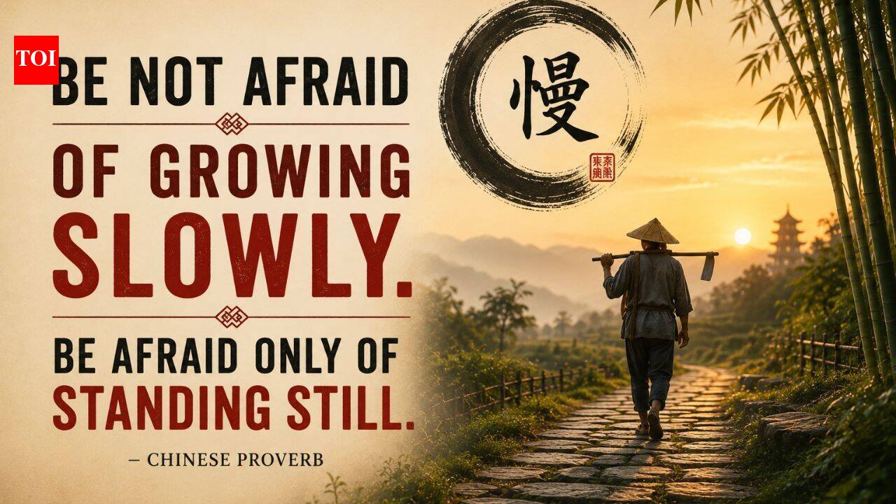 Chinese proverb of the day: ‘Be not afraid of growing slowly. Be afraid only of … ‘ — a lesson on why slow progress always beats no progress