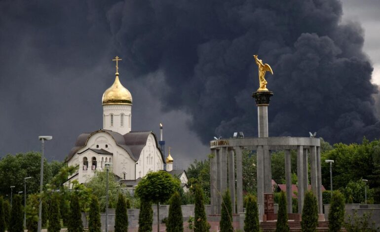 Ukraine’s drone assault ignites major oil refinery in Russia
