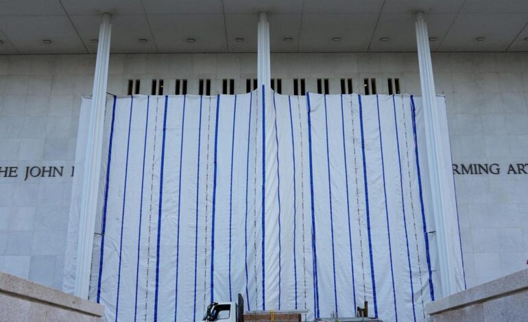 U.S. Judge orders Trump administration to explain tarp obscuring Kennedy Center facade