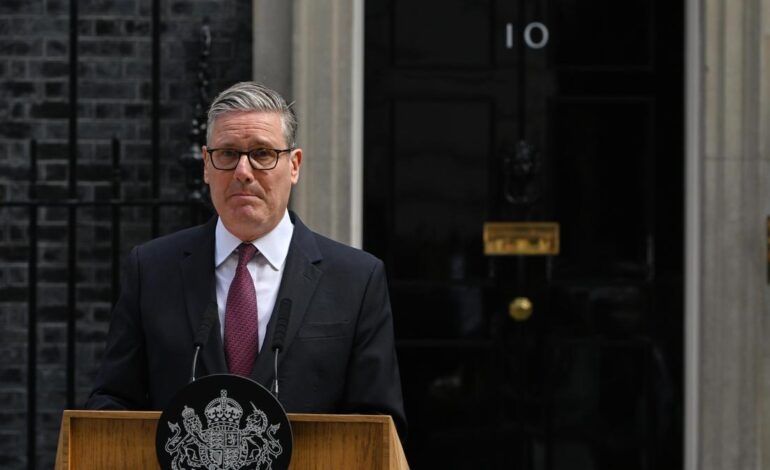 Starmer vows ‘orderly’ transition as Labour MPs mull bid to be PM
