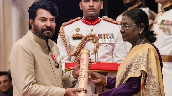 Padma Awards 2026: Mammootty, Alka Yagnik and R Madhavan receive honours from the President of India. See pics