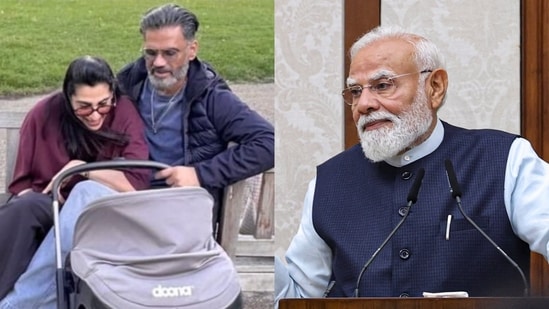 Suniel Shetty reveals 15-month-old granddaughter Evaarah’s morning ritual: ‘She feeds laddoo to PM Modi’s photo’