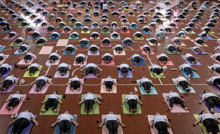 Thousands join International Yoga Day events worldwide