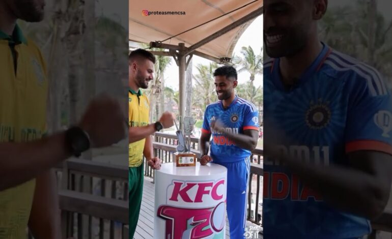 Suryakumar Yadav playful Trophy Photoshoot Moment Sets Tone for IND vs SA T20 Series
