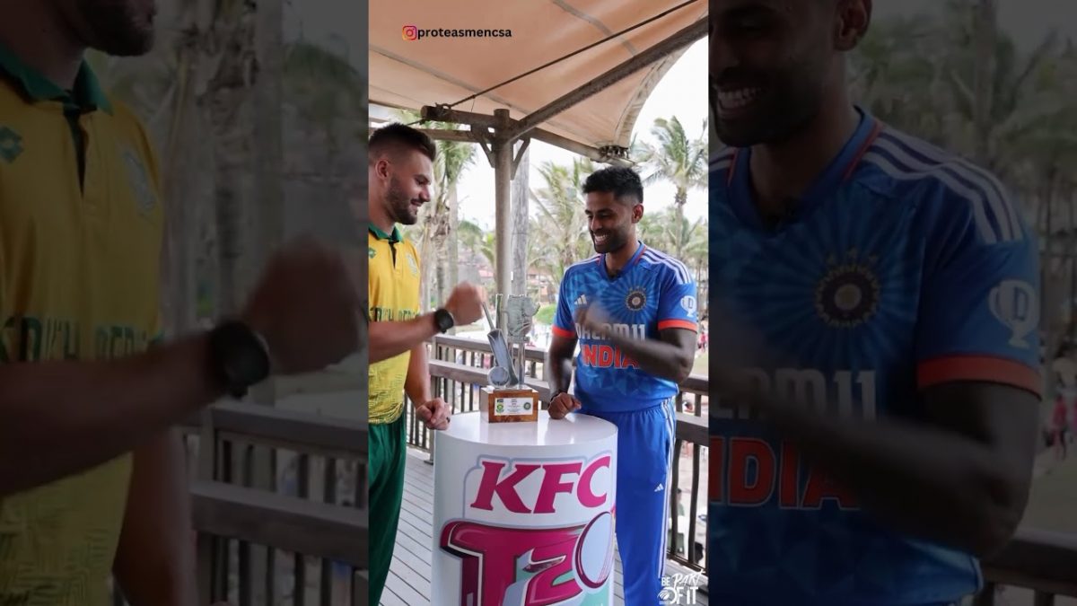 Suryakumar Yadav playful Trophy Photoshoot Moment Sets Tone for IND vs SA T20 Series