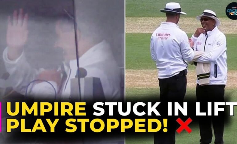 Aus vs Pak: Umpire Richard Illingworth Stuck in Lift, Play Stops for 7 Minutes | CricketNext