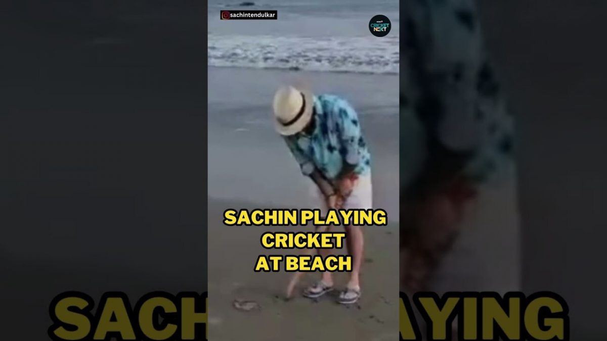 Sachin Tendulkar Palying Cricket At Beach | CricketNext | Cricket news | #shorts