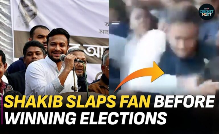 Shakib Al Hasan Gives A Tight Slap To A Fan Before Winning Parliamentary Elections | Cricket
