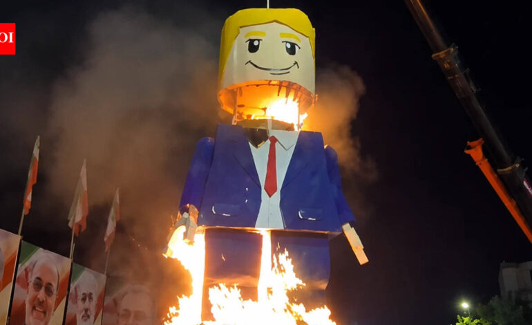 Lego Trump funeral: Iranians target US president at Khamenei’s burial