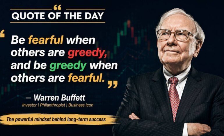 Quote of the day by Warren Buffett: “Be fearful when others are greedy, and be greedy when…” – the powerful mindset behind long-term success | World News