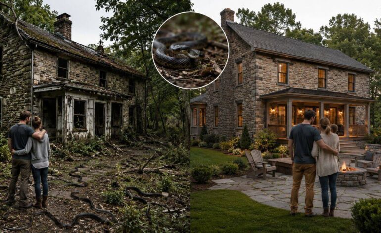 In 2020, a couple bought an abandoned 1830s house at auction and found a snake-filled property; 5 years later, they revealed how they turned it into a family home | World News