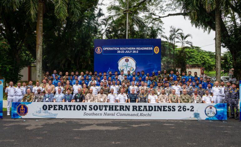India hosts maiden Op Southern Readiness in Kochi, 26 nations join maritime exercise | India News