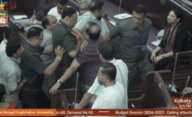 Kunal Ghosh: Watch: TMC MLA Kunal Ghosh marshalled out, suspended after assembly ruckus | India News