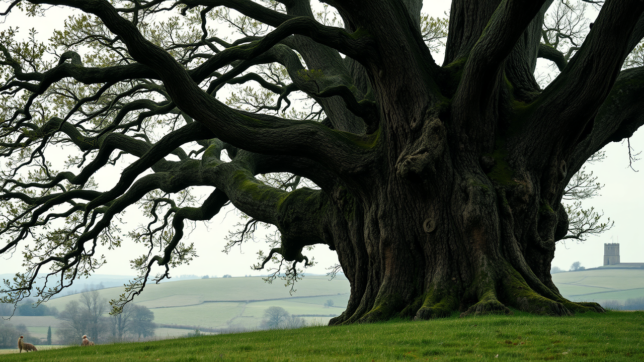 This oak tree survived a World War II bomber crash nearly 80 years ago. Now it is competing for Tree of the Year | World News