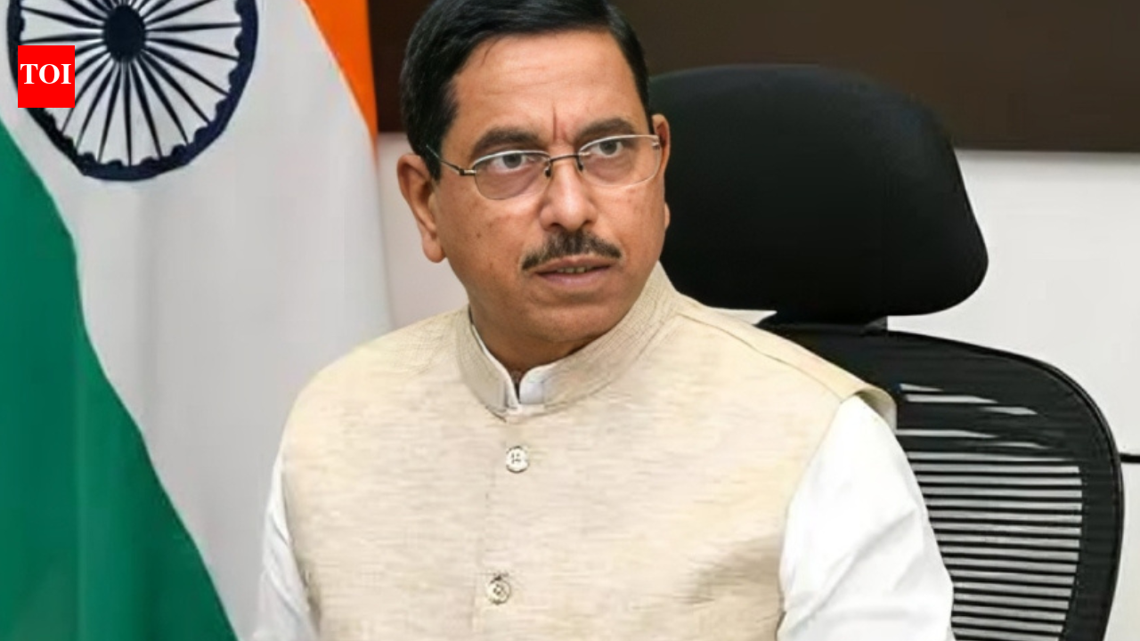 Pralhad Joshi takes charge as Union education minister a day after Dharmendra Pradhan’s resignation | India News