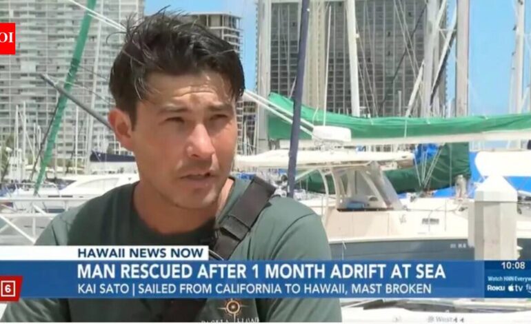 He ran out of water, but not luck: California man’s mast broke and phone died; after 30 days alone in the Pacific, a container ship found him 900 miles from Hawaii