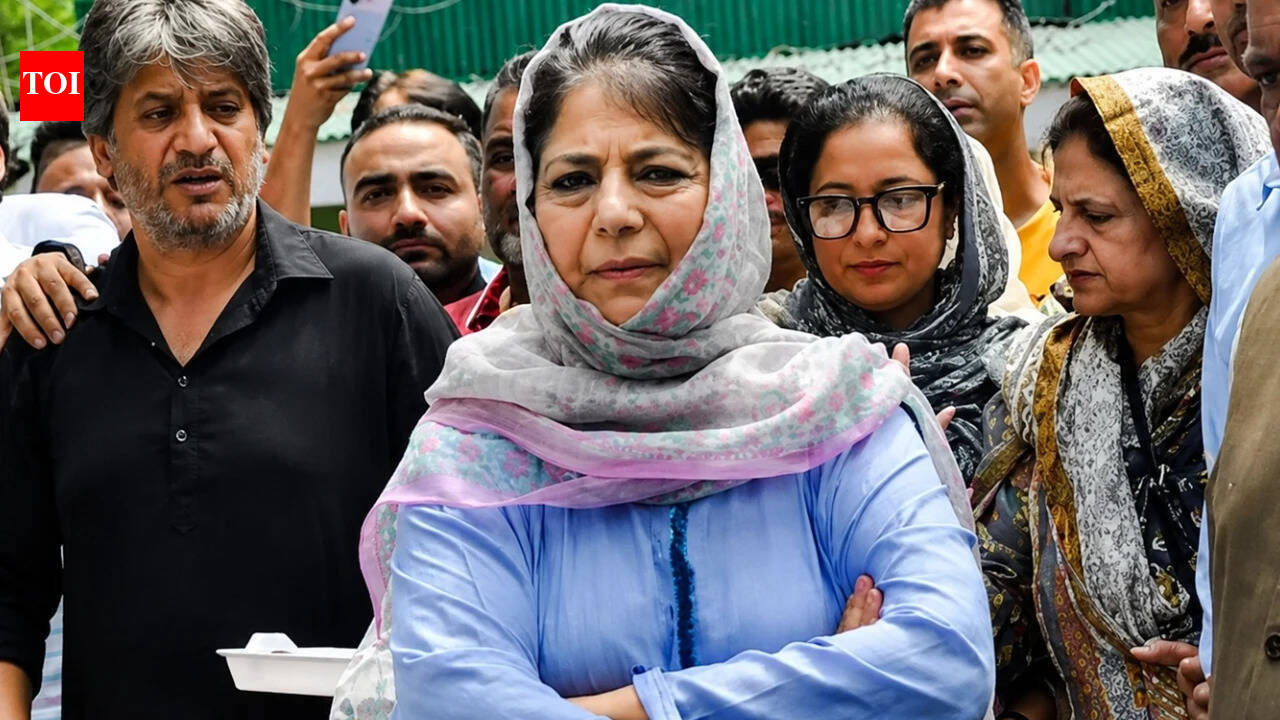 Mehbooba Mufti: ‘I regret it’: Mehbooba Mufti claims Jantar Mantar remark a slip of tongue, apologises | India News