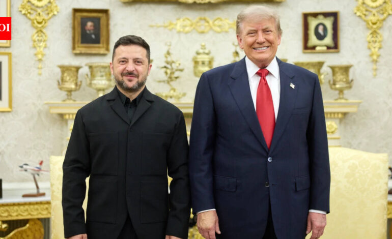 Donald Trump: Donald Trump, Zelenskyy discuss Patriot production, Russia peace talks at White House