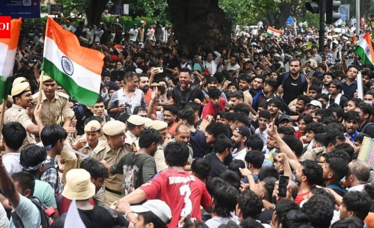Neet Protest Violence: NEET protest: All SOPs followed, pellet gun use on protesters authorised, reveals CRPF review | India News