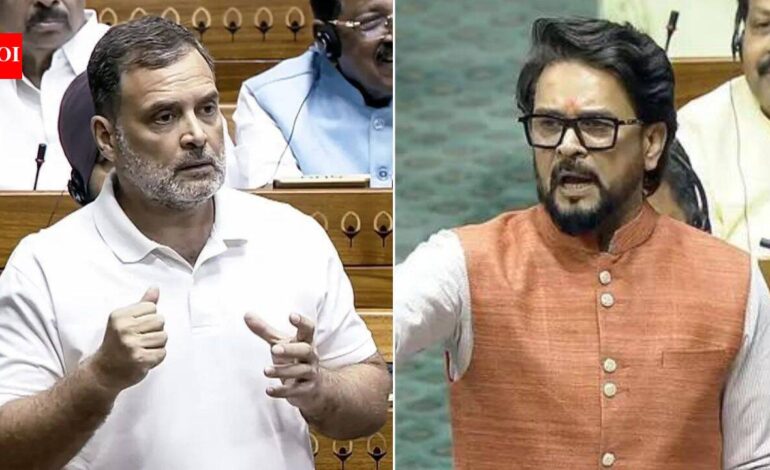 Rahul Gandhi under fire: Anurag Thakur moves privilege notice over Lok Sabha speech | India News