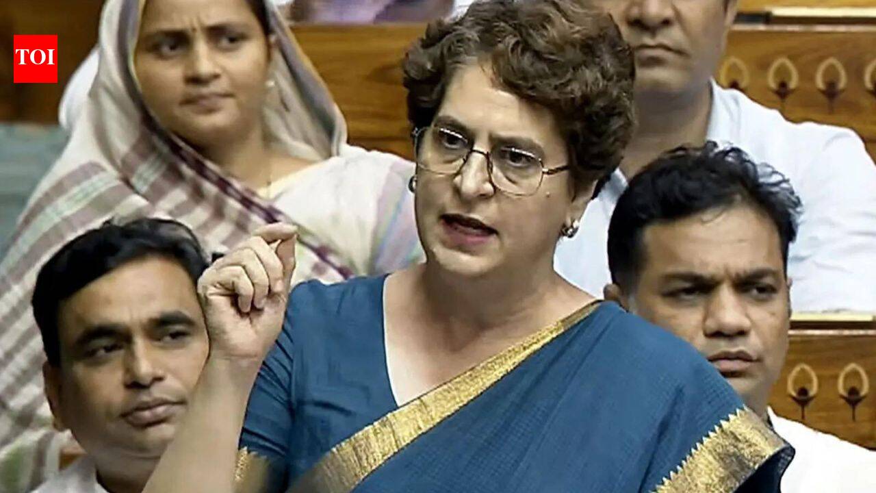 Priyanka’s ‘gaumutra expert’ remark stirs row, over 200 academicians slam LS MP | India News