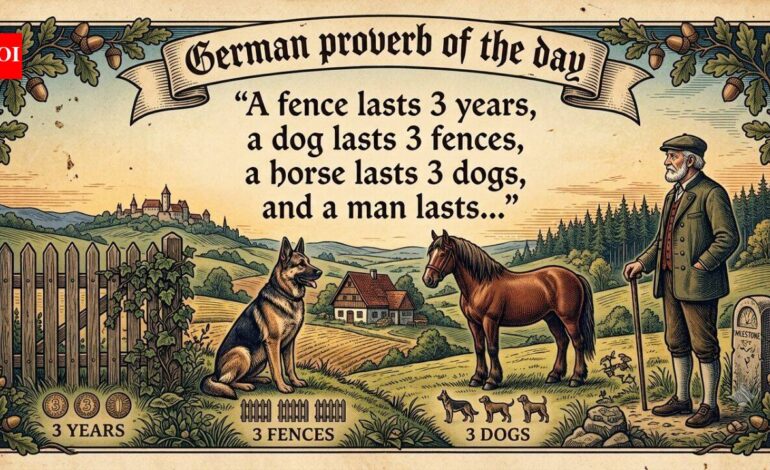 German proverb of the day: “A fence lasts 3 years, a dog lasts 3 fences, a horse lasts 3 dogs, and a man lasts…” – a timeless lesson on life’s seasons and the value of time | World News