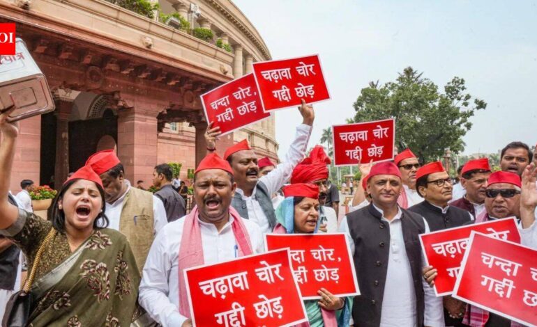 SP pressures opposition to take up Ayodhya donation scam, Congress focuses on police crackdown | India News