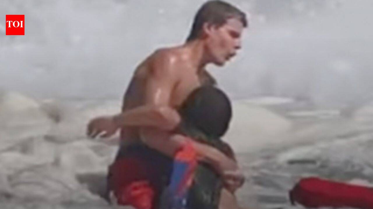 California rookie lifeguard Ryder Williams saved a 10-year-old from 10-foot waves in his first rescue; after his shift, the 16-year-old helped save two more people and won Trump’s praise