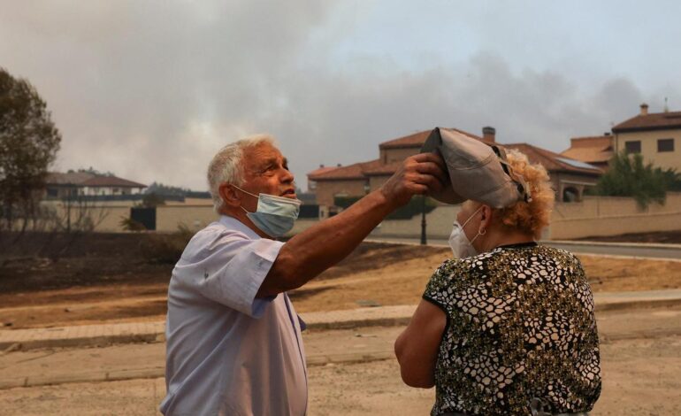 166,000 evacuated as wildfires spin out of control in France, Spain