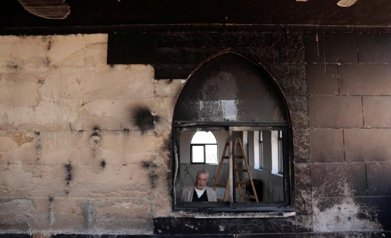 Israeli settlers set fire to West Bank mosques after deadly clash