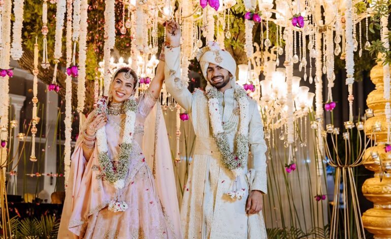 A Catholic-Punjabi wedding in New Delhi where the haldi and roce became one shared ceremony