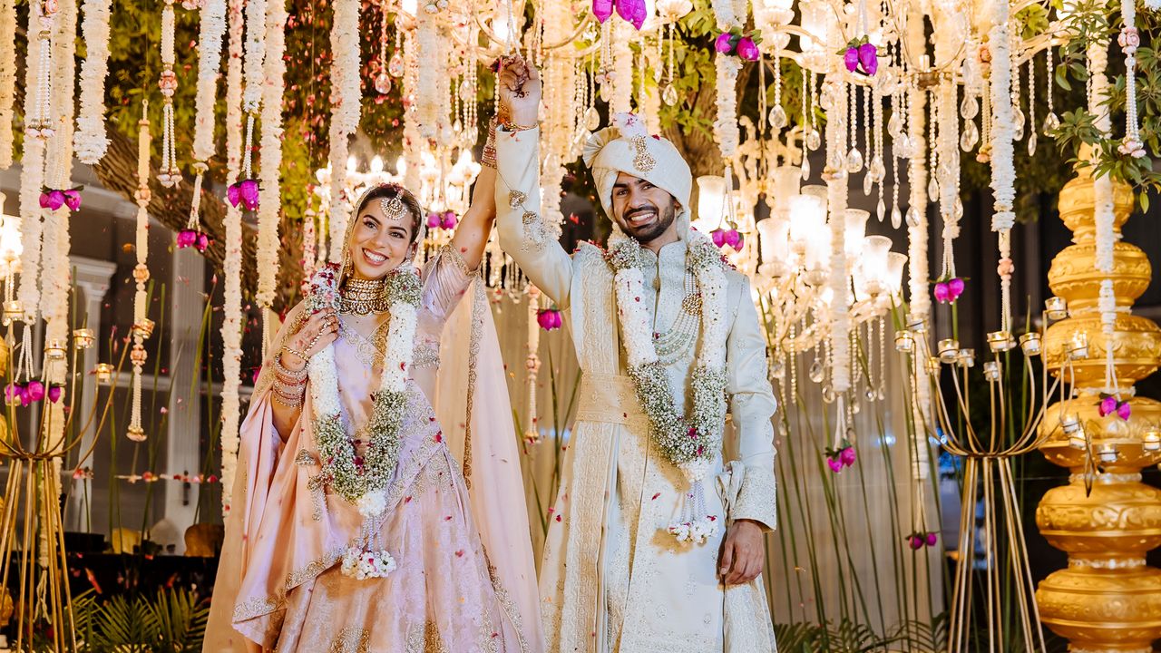 A Catholic-Punjabi wedding in New Delhi where the haldi and roce became one shared ceremony