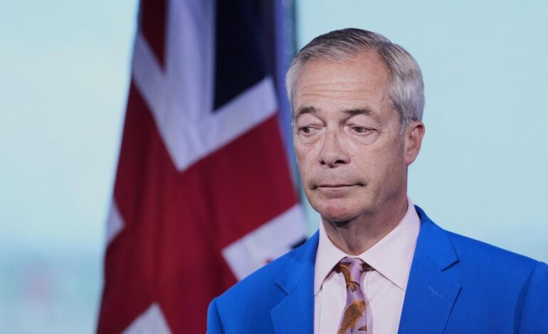 Reform U.K.’s Farage resigns as MP, forces byelection