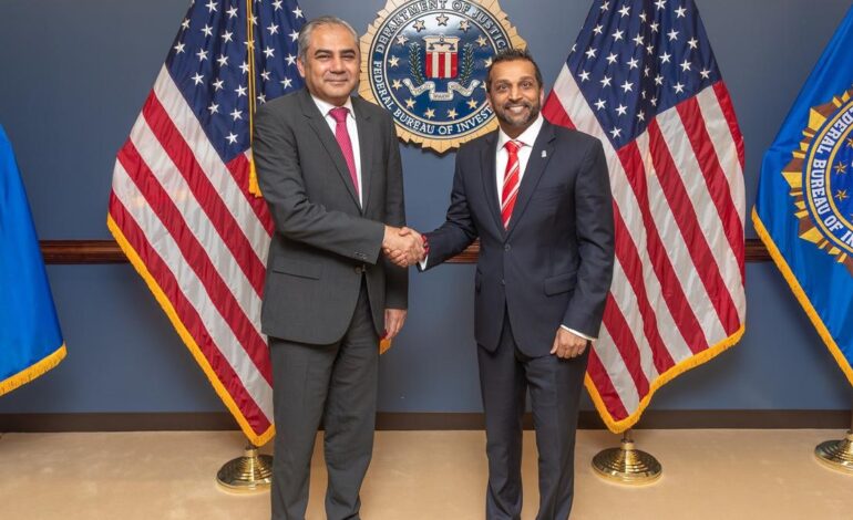 Pakistan Minister Naqvi meets FBI Director Kash Patel