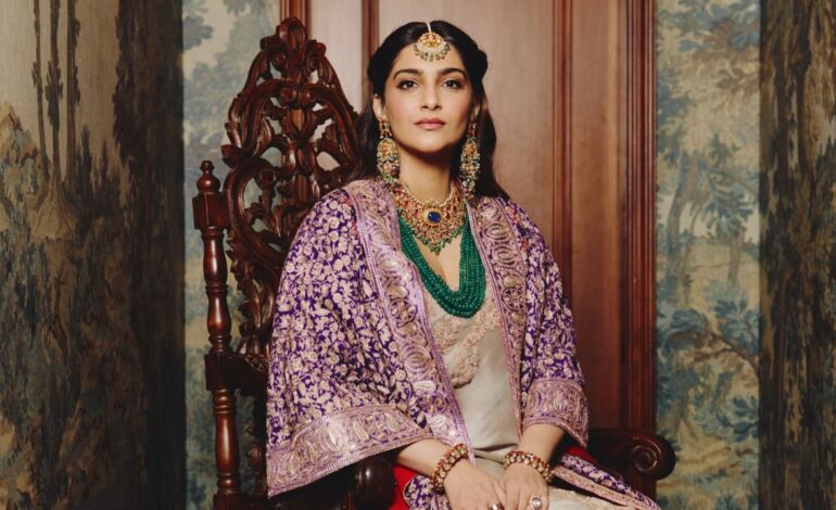 Sonam Kapoor’s custom Anamika Khanna cape took over 1,450 artisan hours to create