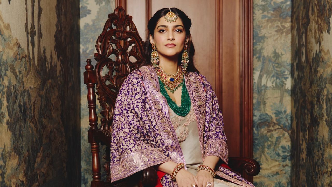 Sonam Kapoor’s custom Anamika Khanna cape took over 1,450 artisan hours to create