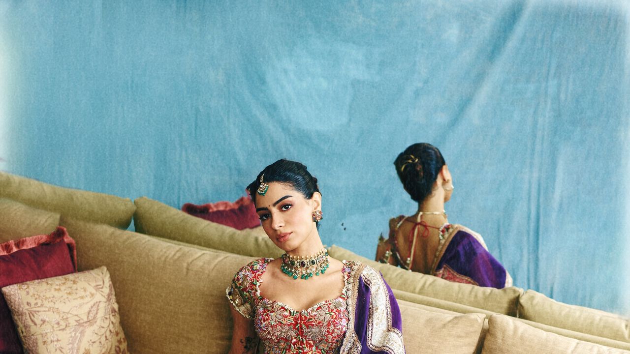 Khushi Kapoor’s custom Anamika Khanna patchwork lehenga taps into India’s rich patchwork traditions