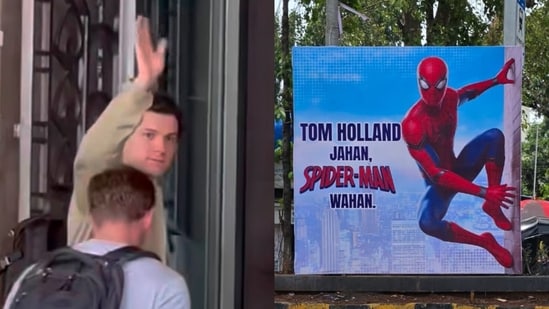 Tom Holland gets a grand Mumbai welcome as Spider-Man fans put up quirky hoardings ahead of Brand New Day release