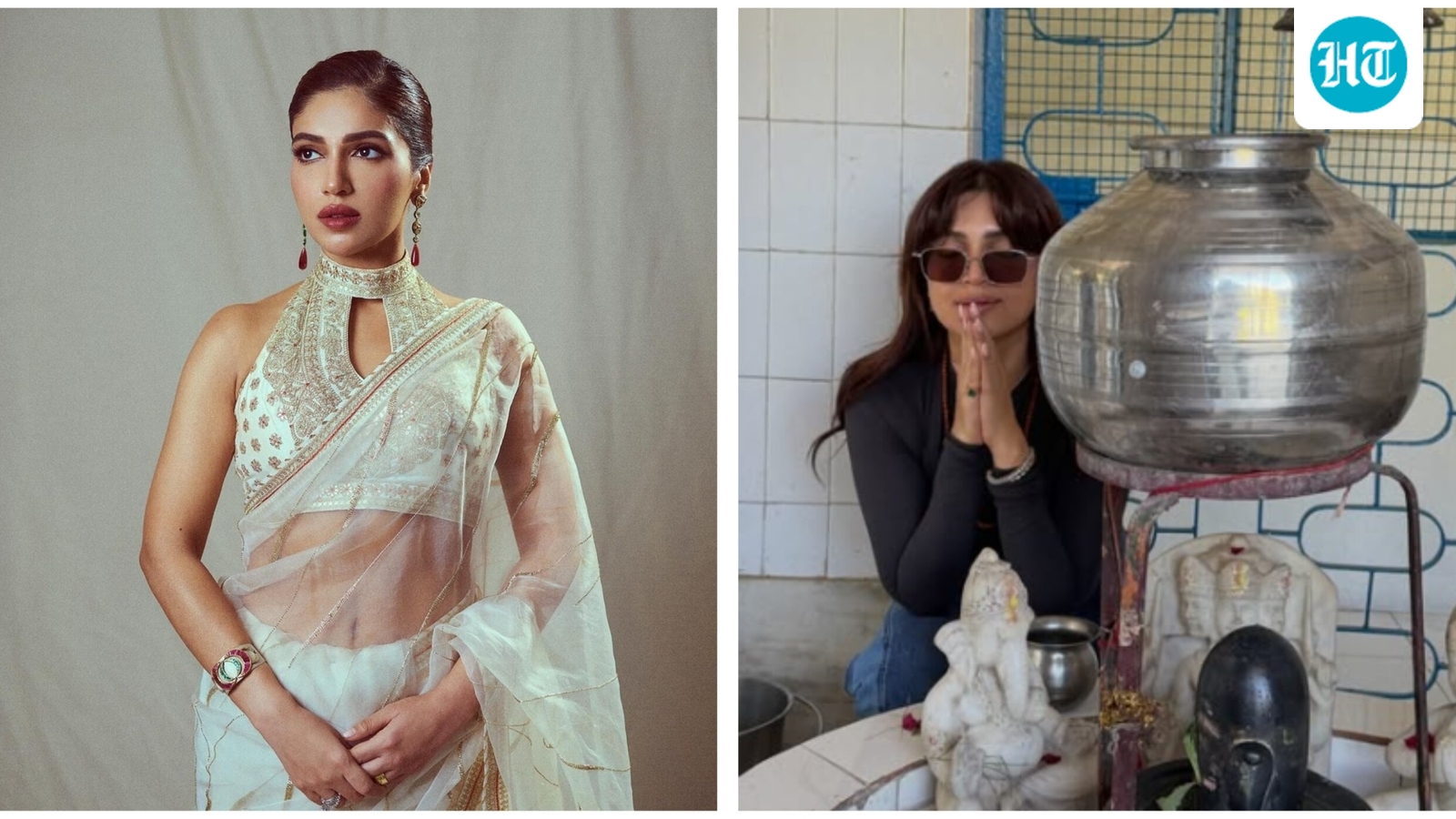 ‘Mandir mein photoshoot?’ Internet irked at Bhumi Pednekar offering prayers inside Shiv temple with sunglasses