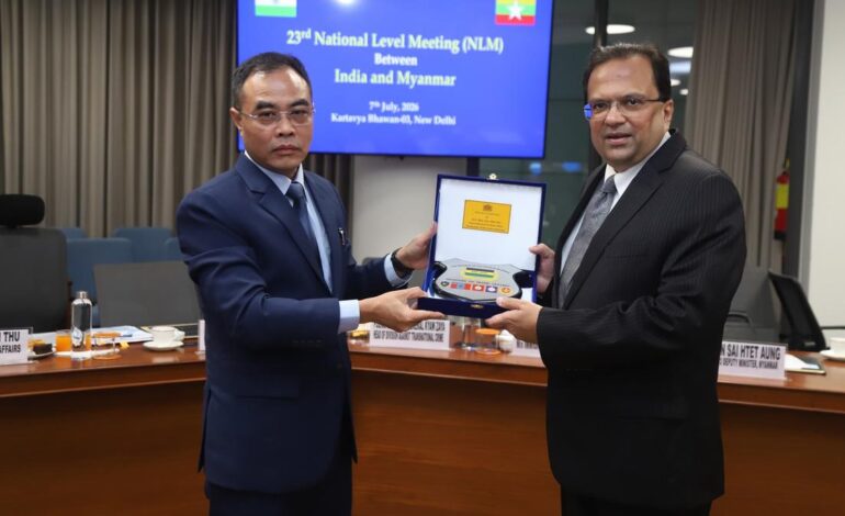 Myanmar assures India that its territory will not be used against India