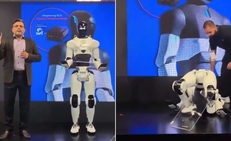 Humanoid robot, powered by Qualcomm’s AI chips, collapses during Taipei event | Technology News