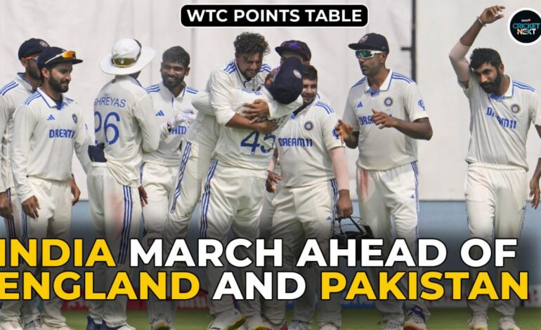 India Reclaim Second Spot on WTC Points Table After Beating England in Vizag