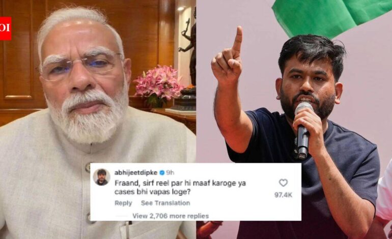 ‘Forgiveness only on reel or will you withdraw cases?’: Abhijeet Dipke comments on PM Modi’s late night video | India News