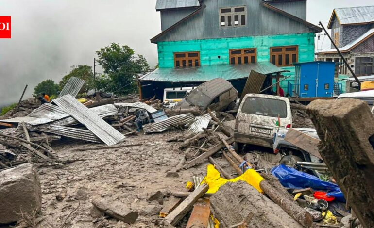 Cloudburst damages structures in Kishtwar; rain halts Amarnath Yatra | India News