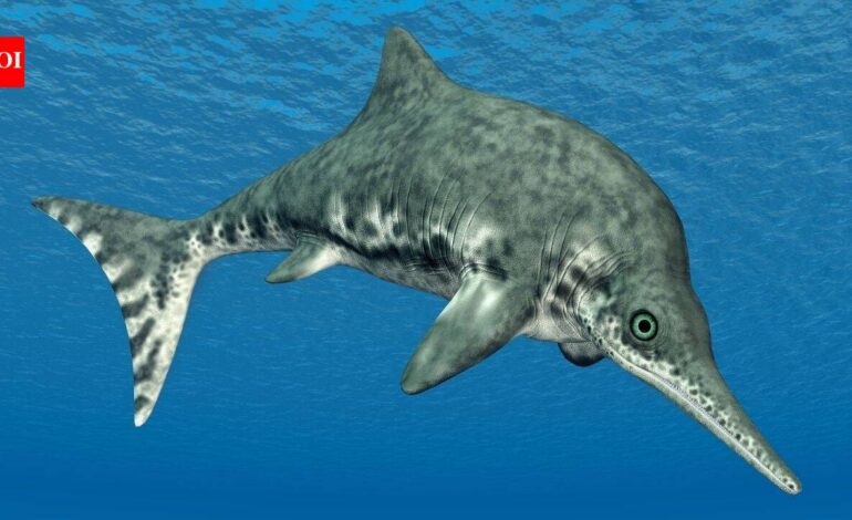 Neutron scans of a 100-million-year-old Queensland ichthyosaur found fish, cephalopods and a pterosaur in its stomach; crushing bite marks point to giant Kronosaurus