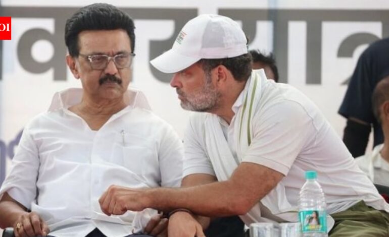 DMK slams Congress for ‘trading trust for berths’ | India News