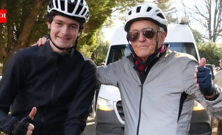 An 82-year-old Australian grandfather and his 18-year-old grandson cycled 5,300km through deserts and headwinds, raising $65,000 for MND support
