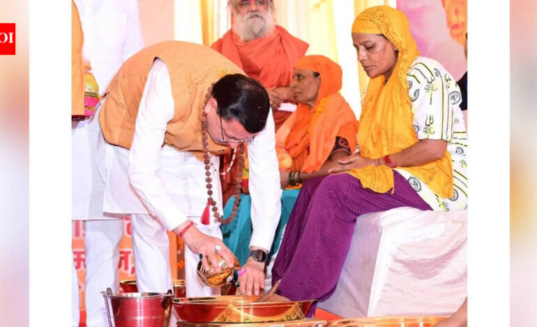 Kanwar Yatra: Uttarakhand CM Dhami welcomes Kanwariyas in Haridwar, inaugurates health camp amid Kanwar Yatra | India News