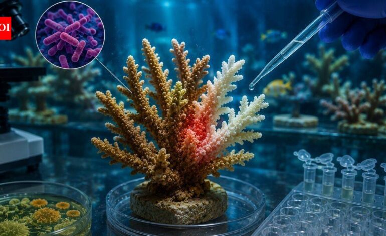 Florida laboratory tests exposed endangered Caribbean corals to predatory bacteria; more than half showed no bleaching beyond the infection site